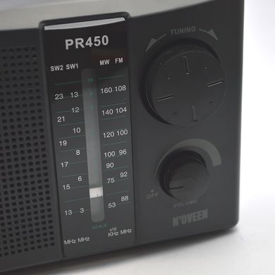 Радіоприймач портативний Noveen PR450 на батарейках 2 шт R20 (size D)