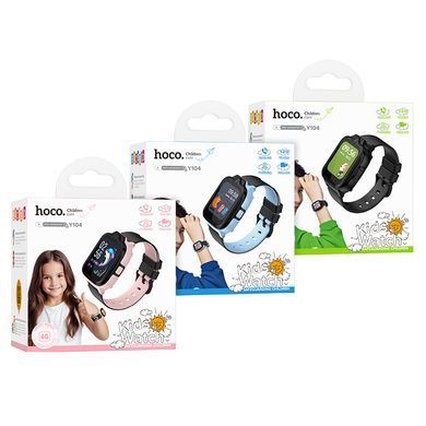 Дитячий смарт годинник GPS Hoco Y104 4G Blue (Блакитний)