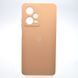 Чехол с патриотическим принтом Silicone Case Print Тризуб для Xiaomi Redmi Note 12 Pro 5G Pink Sand