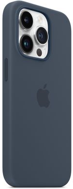 Чехол накладка для iPhone 14 Pro Max (6.7) Silicone Case with MagSafe Storm Blue