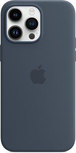 Чехол накладка для iPhone 14 Pro Max (6.7) Silicone Case with MagSafe Storm Blue