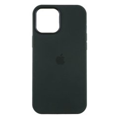 Чехол накладка Silicone Case Full Cover с MagSafe Splash Screen для iPhone 12/12 Pro Black(черный)