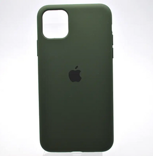 Чохол накладка Silicone Case Full Cover для iPhone 11 Темно-зеленый