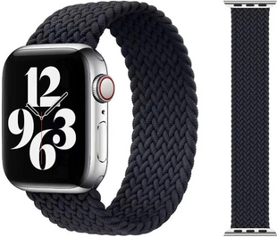 Ремінець для iWatch Braided Solo Loop (розмір L) 42mm/44mm/45mm/49mm Black/Чорний