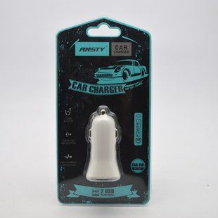 Автомобильная зарядка ANSTY CAR-010 (2 USB 2.4A) White
