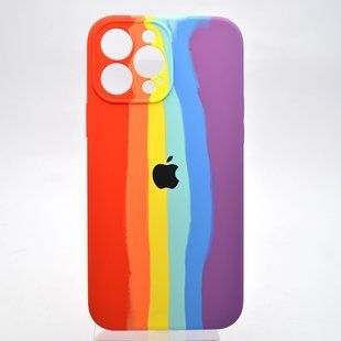 Чохол з райдужним дизайном Silicon Case Rainbow Full Camera для iPhone 13 Pro Max №5