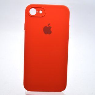 Чехол силиконовый с квадратными бортами Silicone case Full Square для iPhone 7/iPhone 8/iPhone SE 2020/2022 Red/Красный
