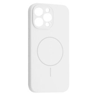 Чехол накладка Silicon Case Slim MagSafe Full Camera для Apple iPhone 14 Pro White