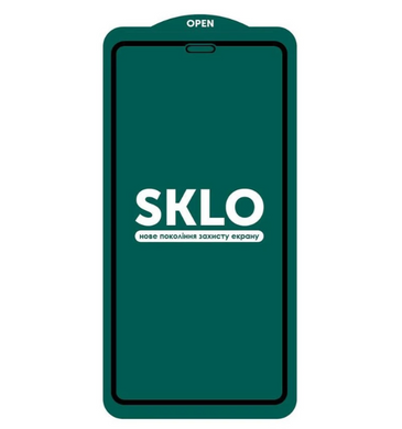 Захисне скло SKLO 5D для iPhone Xr/iPhone 11 Black/Чорна рамка (тех.пак.)