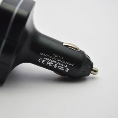 FM модулятор ANSTY CAR-017 Bluetooth (2 USB / 1 Type-C PD) with LED display Black