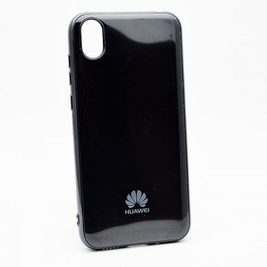 Чехол глянцевый с логотипом Glossy Silicon Case для Huawei Y5 2019 Black