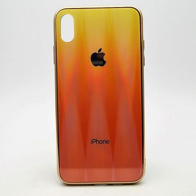 Чехол градиент хамелеон Silicon Crystal for iPhone XS Max Yellow