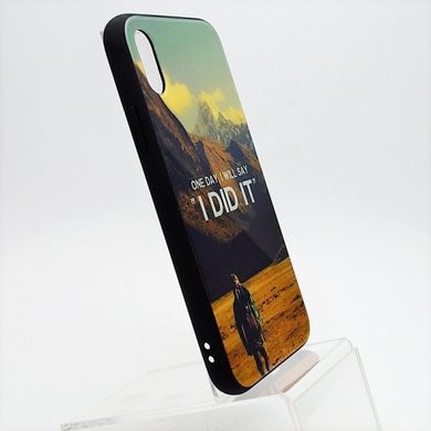 Стеклянный чехол с рисунком (принтом) Glass Case My Design для iPhone X/XS 5.8" Mix