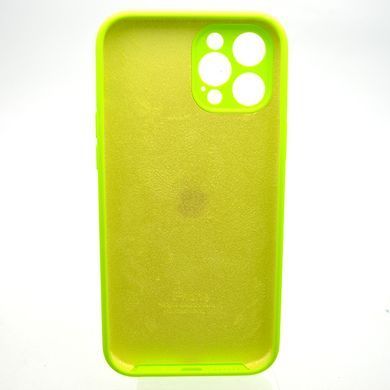 Силіконовий чохол накладка Silicon Case Full Camera для iPhone 12 Pro Max Fluorescent Green