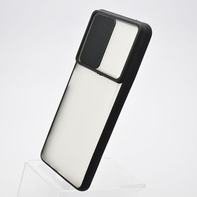 Чехол накладка TPU Camshield Matte с крышкой (шторкой) на камеру для Xiaomi Redmi Note 10 Pro Черный