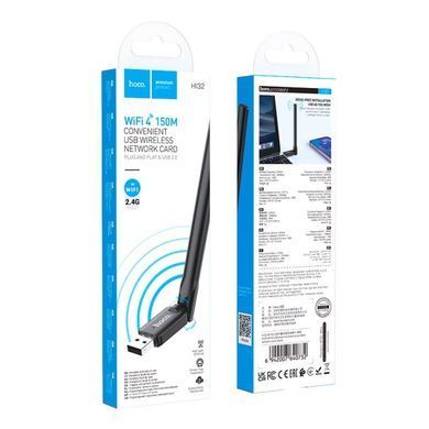 Wi-Fi адаптер USB Hoco HI32 Black