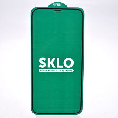 Захисне скло SKLO 5D для iPhone 12/iPhone 12 Pro 6.1" Чорна рамка
