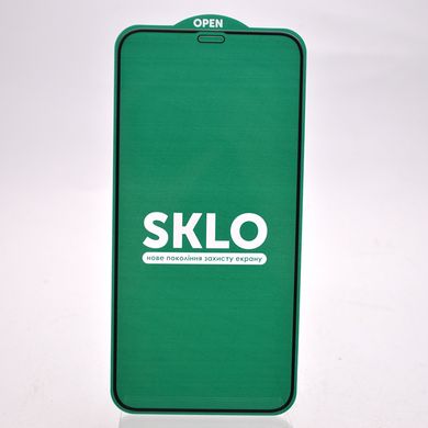 Захисне скло SKLO 5D для iPhone Xr/iPhone 11 Black/Чорна рамка (тех.пак.)