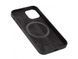 Чехол накладка Silicone Case Full Cover с MagSafe Splash Screen для iPhone 12/12 Pro Black(черный)