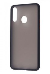 Чохол з напівпрозорою задньою кришкою Matte Color Case TPU для Samsung Galaxy A20s (A207F) Black