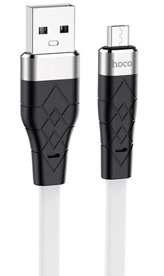 Кабель Hoco X53 Ange silicone charging data MicroUSB 2.4A 1m Белый