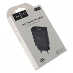 Зарядное устройство для телефона сетевое (адаптер) Hoco DC20A 1xUSB 2.4A Черный