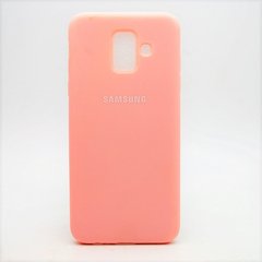 Матовий чохол New Silicon Cover для Samsung A600 Galaxy A6 (2018) Pink Copy