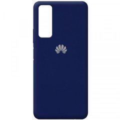 Чехол накладка Silicon Case Full Protective для Huawei P Smart 2021 (Dark Blue)