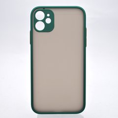 Чохол з напівпрозорою задньою кришкою Matte Color Case Full Camera для iPhone 11 Зелений