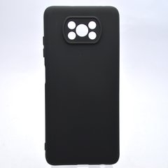 Чехол накладка Silicone case Full Camera Lakshmi для Xiaomi Poco X3/Poco X3 Pro Black/Черный