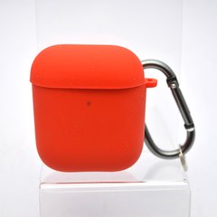 Чехол накладка Silicon Case с микрофиброй для AirPods 1/2 Red/Красный