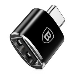 Переходник Baseus Male Adapter USB to Type-c Black CATOTG-01