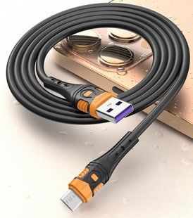 Кабель ANSTY Z-036-A Micro USB Silicone 5A 1M Черный