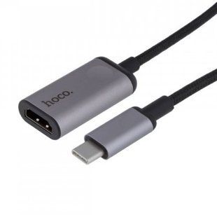 Переходник Hoco HB21 Type-C до HDMI (Potr) Metal Gray