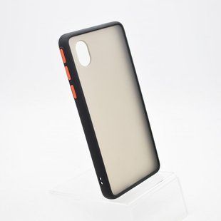 Чохол з напівпрозорою задньою кришкою Matte Color Case TPU для Samsung Galaxy A01 Core (A013F) Black