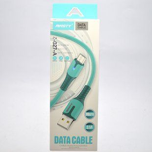 Кабель ANSTY Z-027-A LED Micro USB 3A 1M Blue