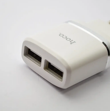 Зарядное устройство для телефона сетевое (адаптер) Hoco C12 Smart Dual USB 2.4A White