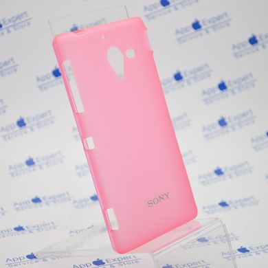 Чохол накладка силікон TPU cover case Sony L35H Pink