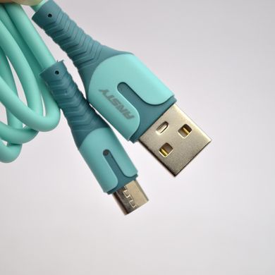 Кабель ANSTY Z-027-A LED Micro USB 3A 1M Blue