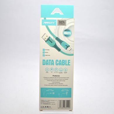 Кабель ANSTY Z-027-A LED Micro USB 3A 1M Blue