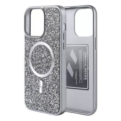 Чохол накладка Swarovski Case with MagSafe для Apple iPhone 14 Pro Titanium Grey (Срібний)