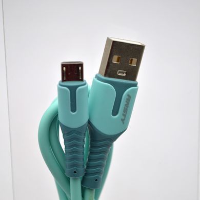 Кабель ANSTY Z-027-A LED Micro USB 3A 1M Blue
