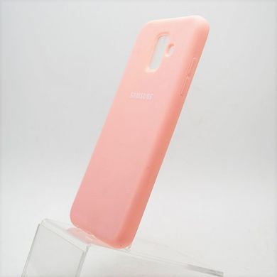 Матовый чехол New Silicon Cover для Samsung A600 Galaxy A6 (2018) Pink Copy