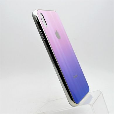 Чехол градиент хамелеон Silicon Crystal for iPhone XS Max Pink-Violet