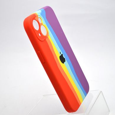 Чехол с радужным дизайном Silicon Case Rainbow Full Camera для iPhone 13 №6