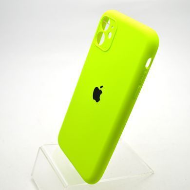 Силіконовий чохол накладка Silicon Case Full Camera для iPhone 11 Fluorescent Green