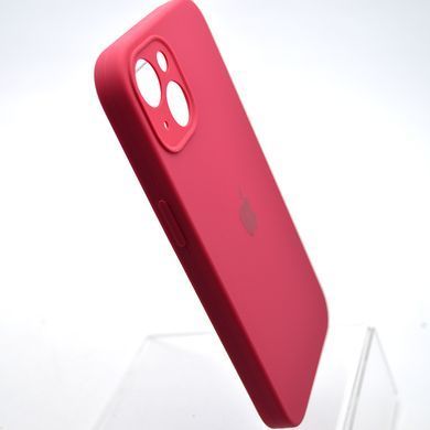 Силіконовий чохол накладка Silicon Case Full Camera для iPhone 15 Plus Rose Red