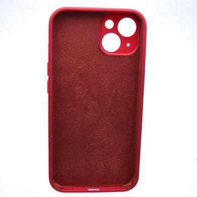 Силіконовий чохол накладка Silicon Case Full Camera для iPhone 15 Plus Rose Red