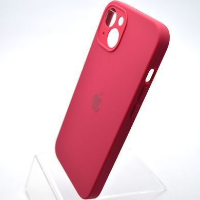 Силіконовий чохол накладка Silicon Case Full Camera для iPhone 15 Plus Rose Red