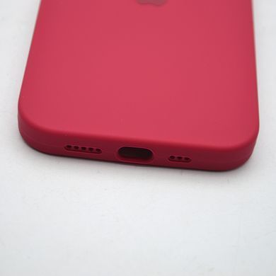 Силіконовий чохол накладка Silicon Case Full Camera для iPhone 15 Plus Rose Red